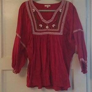 Max Studio embroidered top